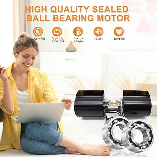 Miniatura 4 de Adviace GFK-160 GFK-160A Kit de ventilador de chimenea para Heat-N-Glo, Heat and Glow, Heat&Glo, Hearth and Home, Superior, Quadra-Fire Chimeneas,