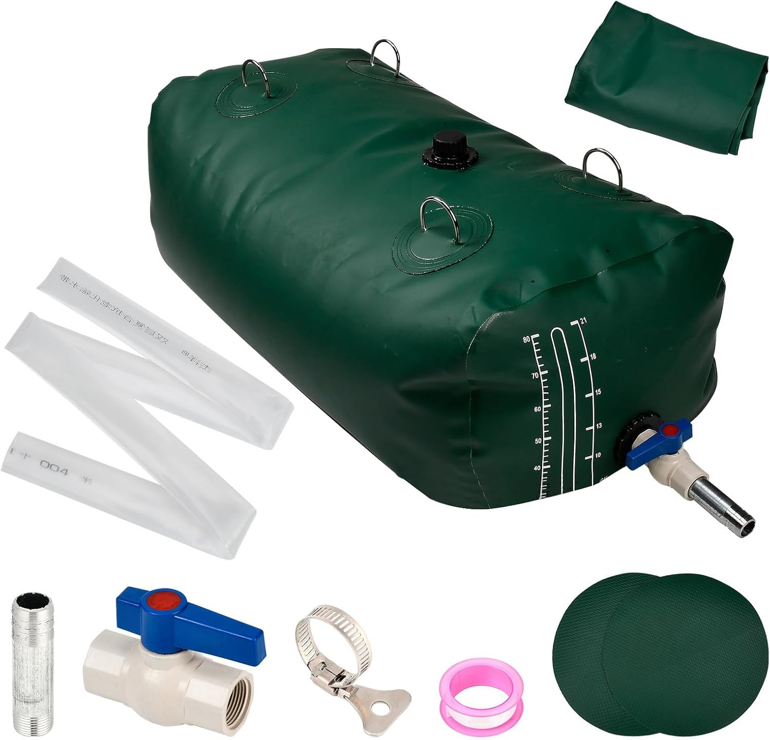 Blueshyhall 110 L/29 Gal Water Bladder Storage Containers, Large Capacity Portable Water Tank for Camping, Garden, Truck, RV, Emergency, Outdoor (Green)