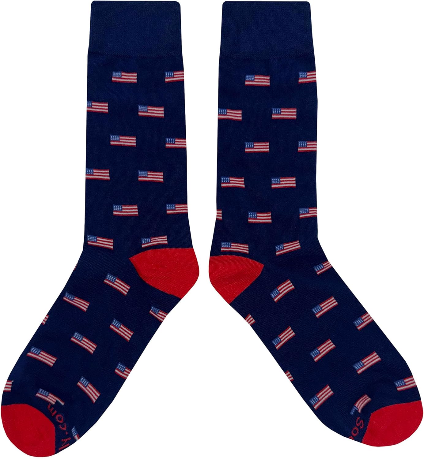 US Flag Dress Socks Funny Novelty Crazy Fun Design Men Size 8-12 Cotton Casual Crew Colorful Funky Fancy Socks Gift for Men - Image 2