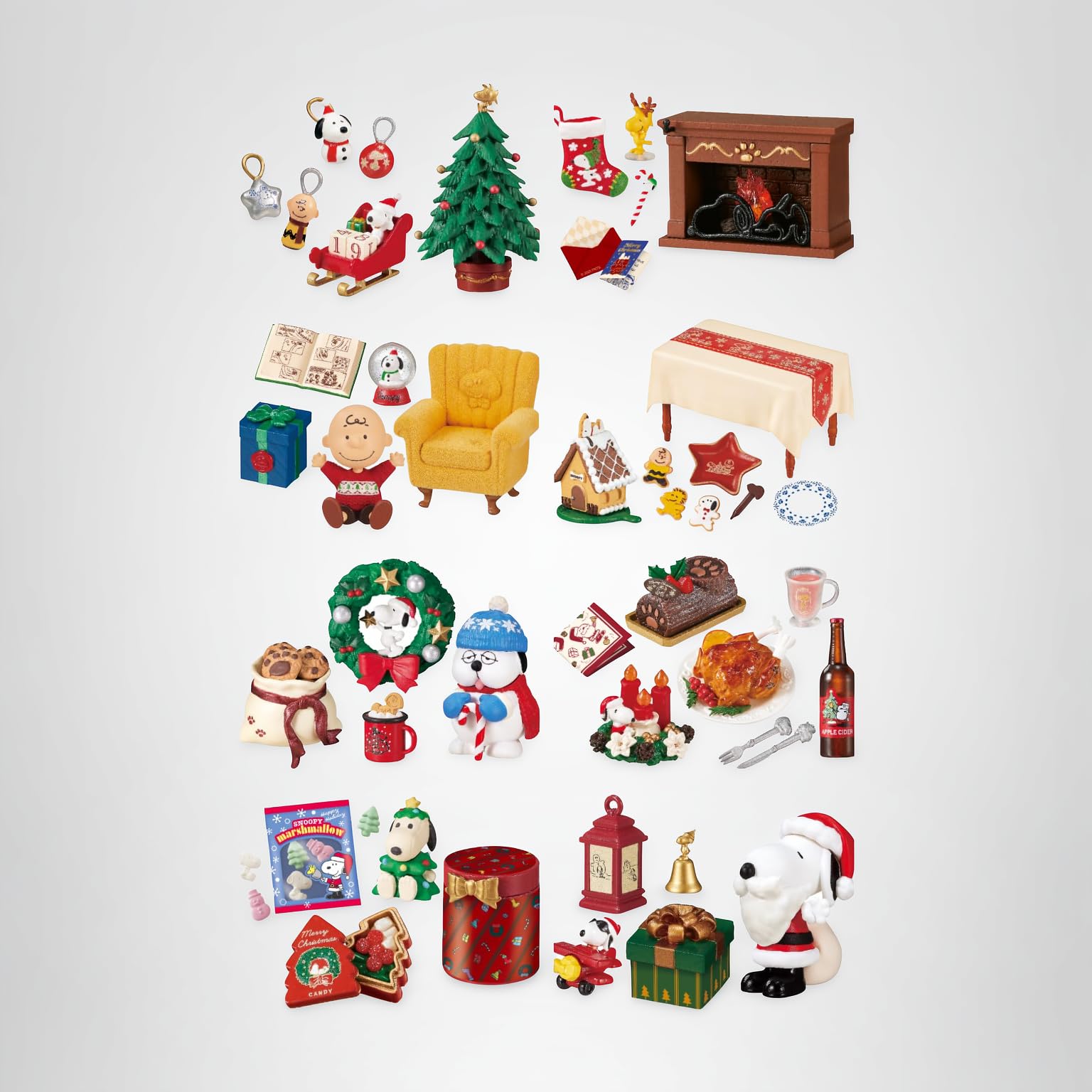 ⑨家族でMerry X'mas! リーメント ミニチュア フィギュア Amazon.co.jp: リーメント ピーナッツ SNOOPY's