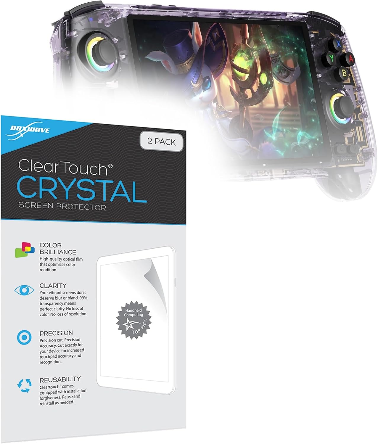 BoxWave Screen Protector Compatible with Voacle RG557 (5.48 in) - ClearTouch Crystal (2-Pack), HD Film Skin - Shields from Scratches