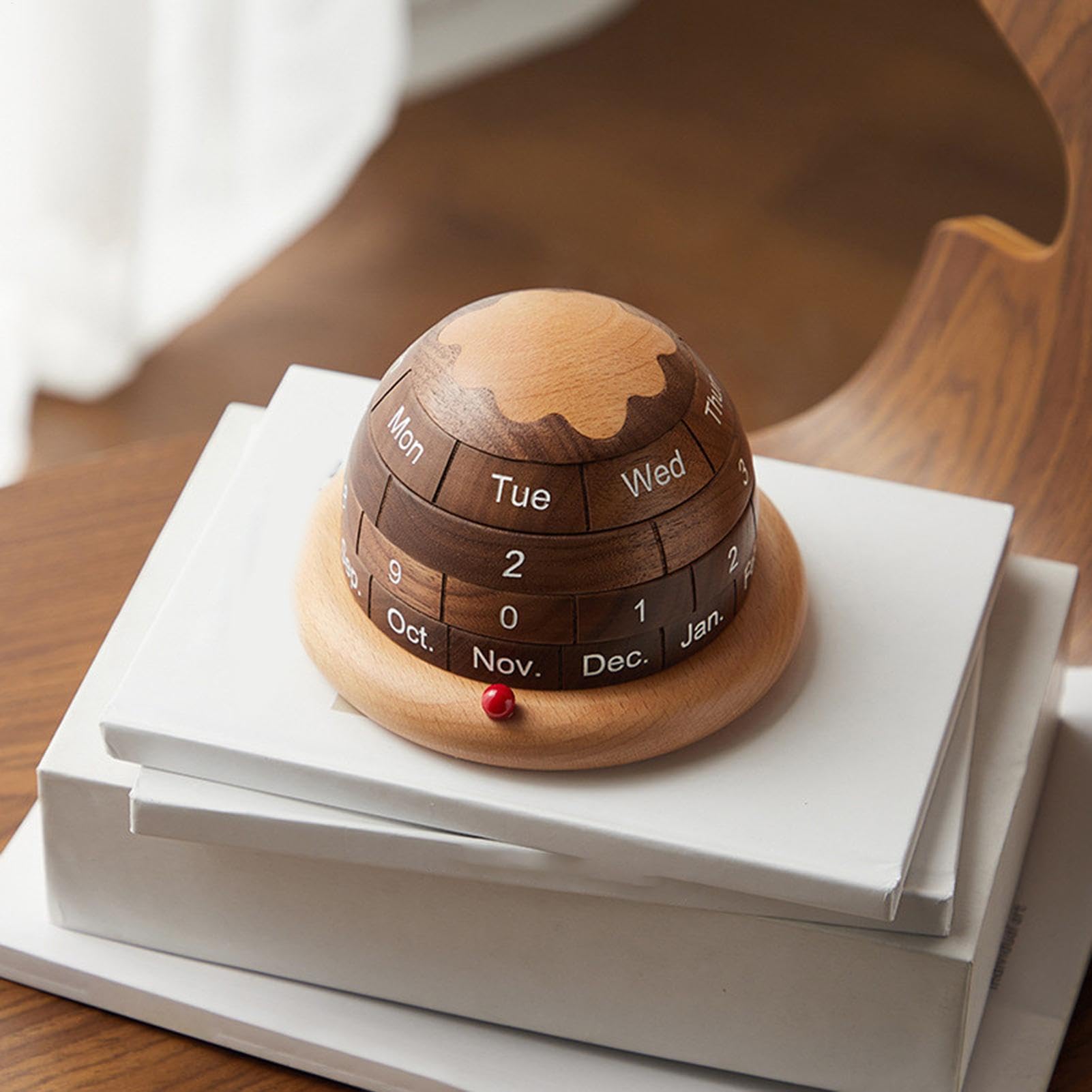 Tischkalender aus Holz Rustikale Wiederverwendbare Tagesabreißseiten | Tischkalender Für Zuhause Wohnzimmer Schreibtisch Deko Vintage Bauernhaus Landhaus