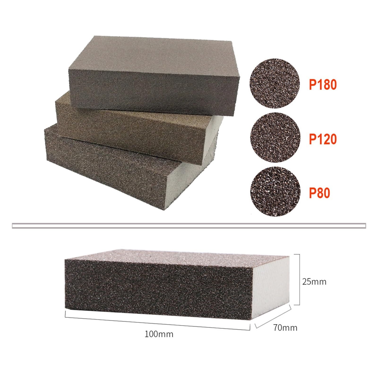 Spugne abrasive, Sabbia. Blocco spugna for utensili, 20 pezzi, tampone in schiuma abrasiva for cucina a parete in legno