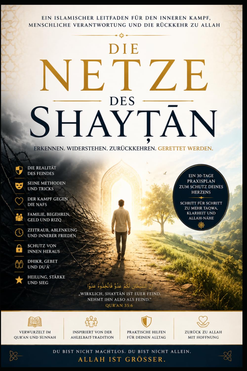 Die Netze des Shayṭān: Ein islamischer Wegweiser für den inneren Kampf, menschliche Verantwortung und die Rückkehr zu Allah