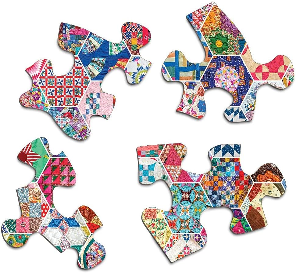 Springbok's 500 Piece Jigsaw Puzzle Crazy Quilts - Made in USA