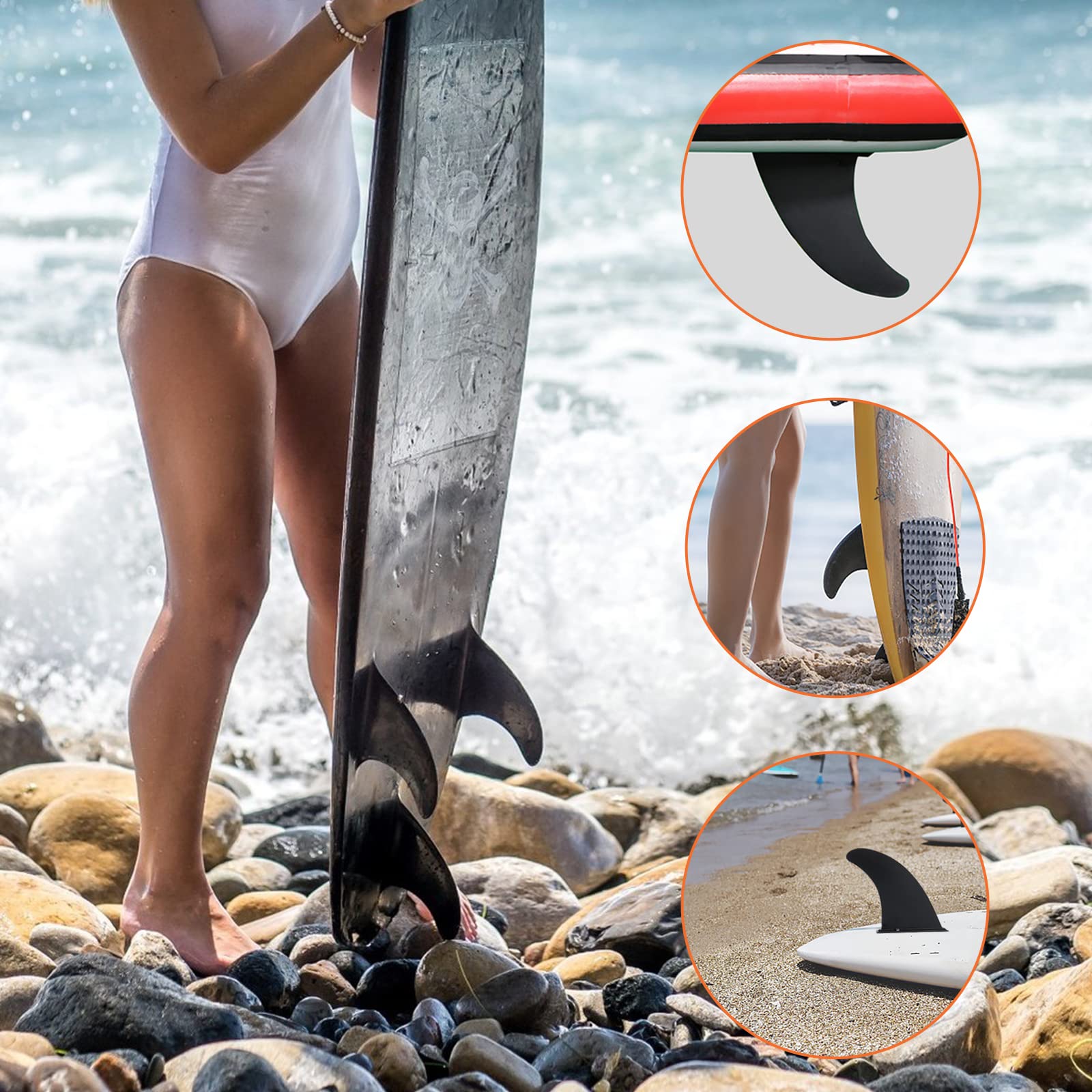 Surfboard Finne, Surfbrett Finne Wasserabscheider, Flossen Ersatz Zubehör Geeignet für Surfbretter, Paddle Board, Kanu