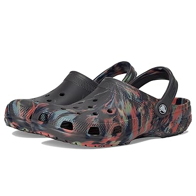 Crocs Classic Marbled Tie Dye Clog Clog Shoes Black Sand/Multi
