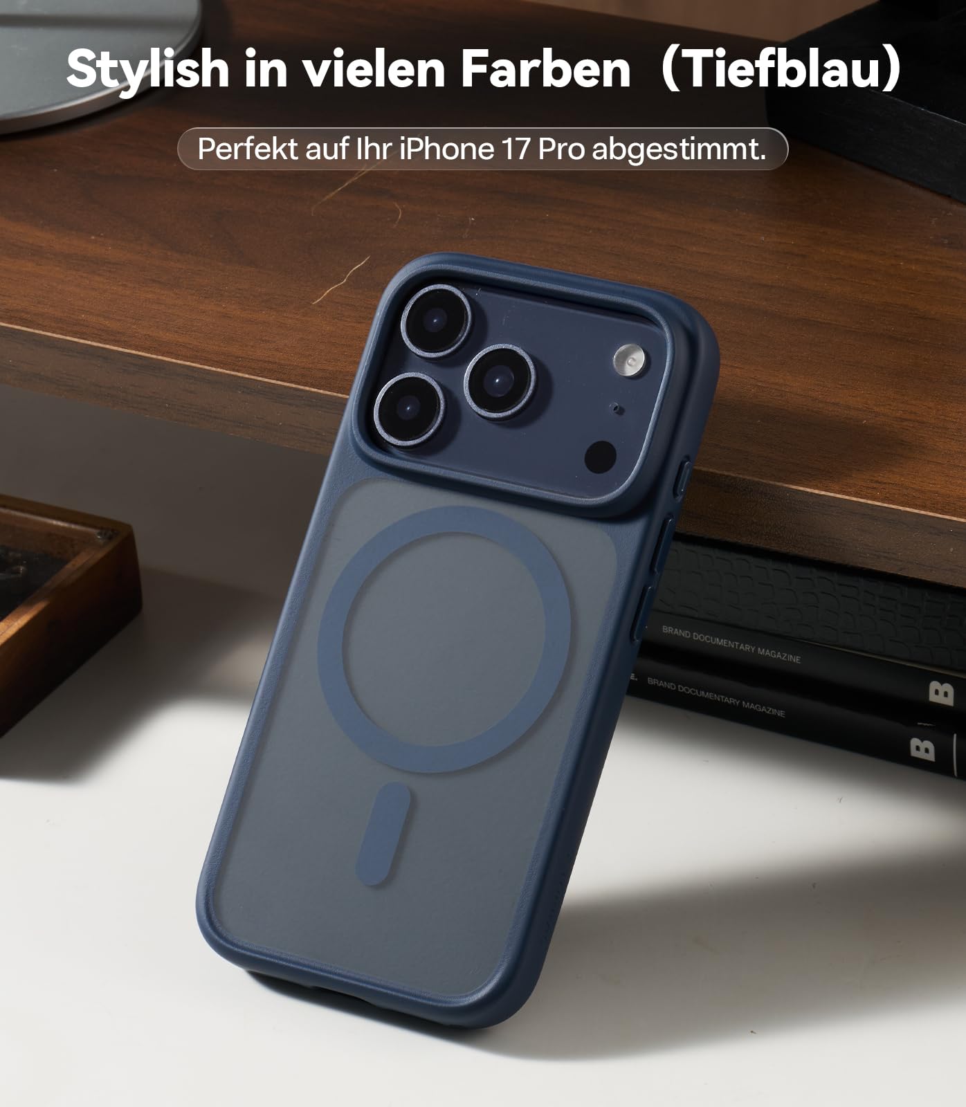 TORRAS Guardian-Mag für iPhone 17 Pro Hülle für MagSafe (Zertifizierte Militärschutz und Magnetkraft) Handyhülle iPhone 17 Pro Case Extrem Haltbarkeit Hülle Stoßfest Kratzfest Cover, Matt Blau
