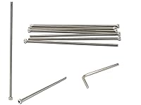 Vista 234 de iexcell 25 piezas M4 x 60/65/70/75/3.150 in paso de rosca 0.028 in acero inoxidable 304 cabeza hexagonal Tornillos Tornillos surtido Kit