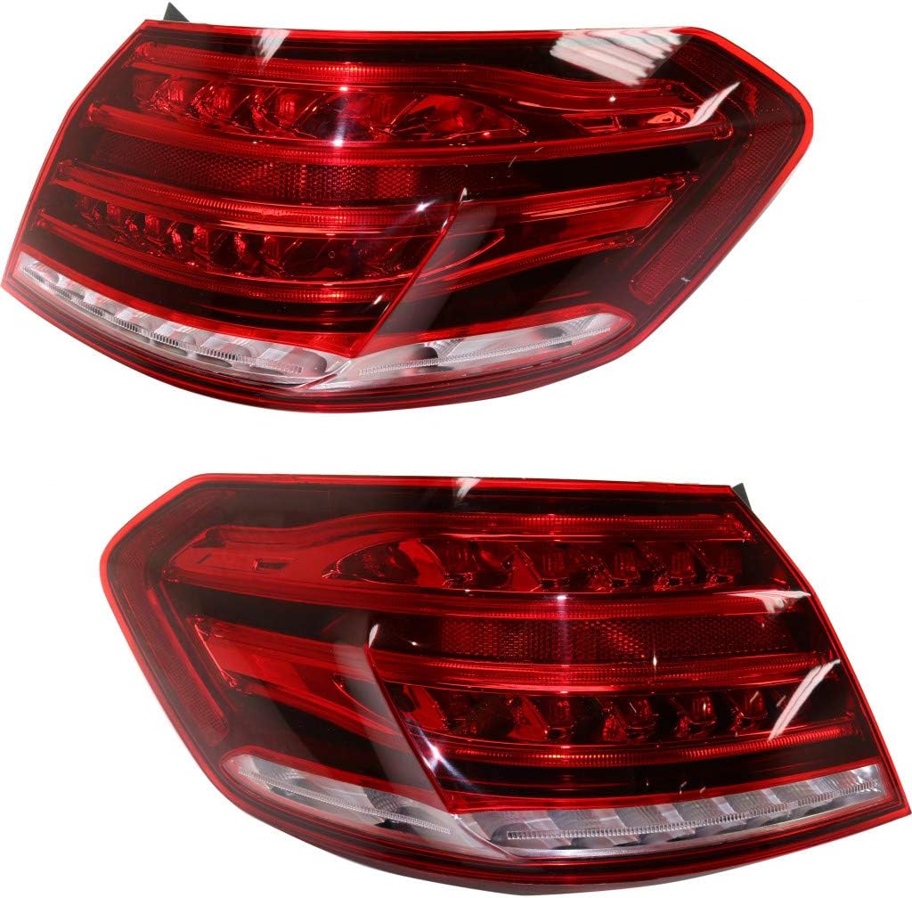 KarParts360 For Mercedes-Benz E250/E300/E350/E400/E550/E63 AMG Sedan Tail Light Assembly 2015 2016 Outer Driver and Passenger Side Pair CAPA For MB2804112 | 212 906 13 03