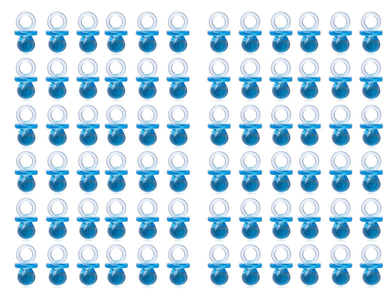 Tayarana 200 Pieces Tiny Acrylic Baby Pacifiers for Baby Shower Party Favors Filler Decorations Ice Cube Game Supplies Table Decor (Blue)