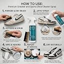 THE SHOE COMPANY Quick Shoe & Sneaker Spray Kit 500 ML with 1 Brush | Cleans Upto 500 Pairs of Shoes | Works on Sports, Leather, Canvas, Gym, White & School Shoes | Restores Shine & Brand New Look gallery image
