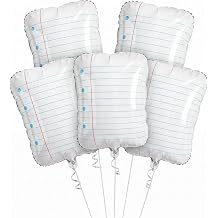 Thenshop 5 Pcs Large Lined Notebook Balloons Welcome Back to School Decor