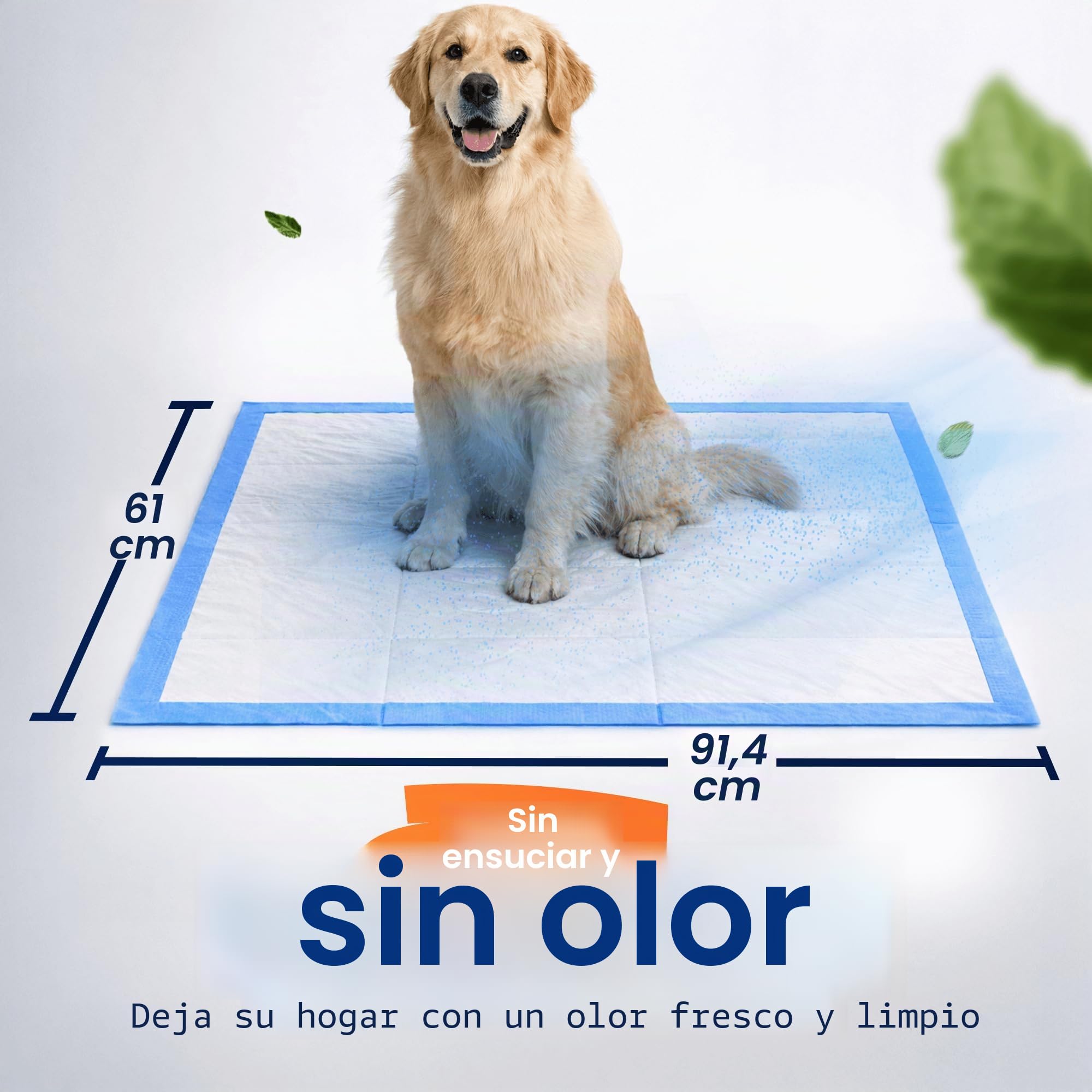 Almohadillas Desechables Healqu - Pack de 50 (60x90 cm) - Protección de Cama para Incontinencia en Adultos, Niños, Ancianos y Mascotas - Almohadillas Súper Absorbentes Grandes, Gruesas y mullidas