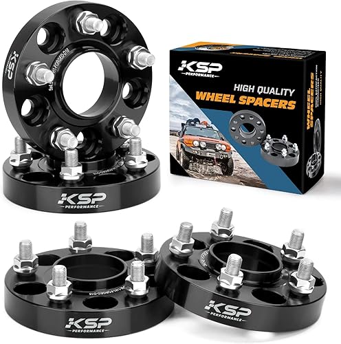 KSP 5x114.3 - Espaciadores de rueda para Nissan 350Z 370Z, 5X4.5 (1 pulgada, 4 piezas) Espaciador forjado para Infinit G35 G37 FX35, 0.98 pulgadas