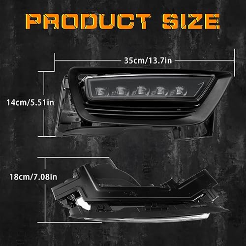 Miniatura 4 de Lámparas LED antiniebla aptas para Honda Accord Sedan 2013, 2014, 2015 (no compatible con híbrido) con interruptor y arnés (lente transparente)