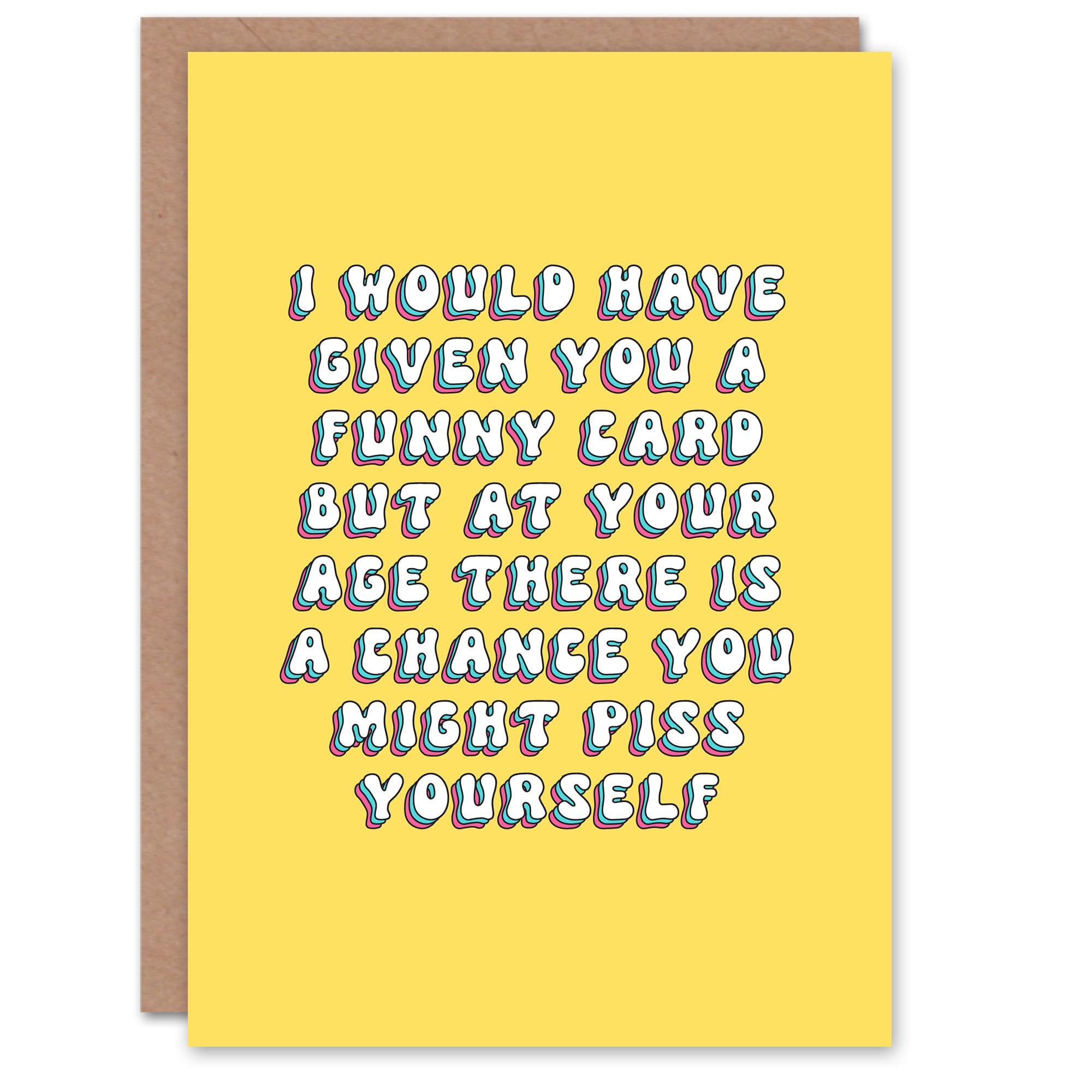 Artery8 Women's Birthday Card - Funny - Yellow