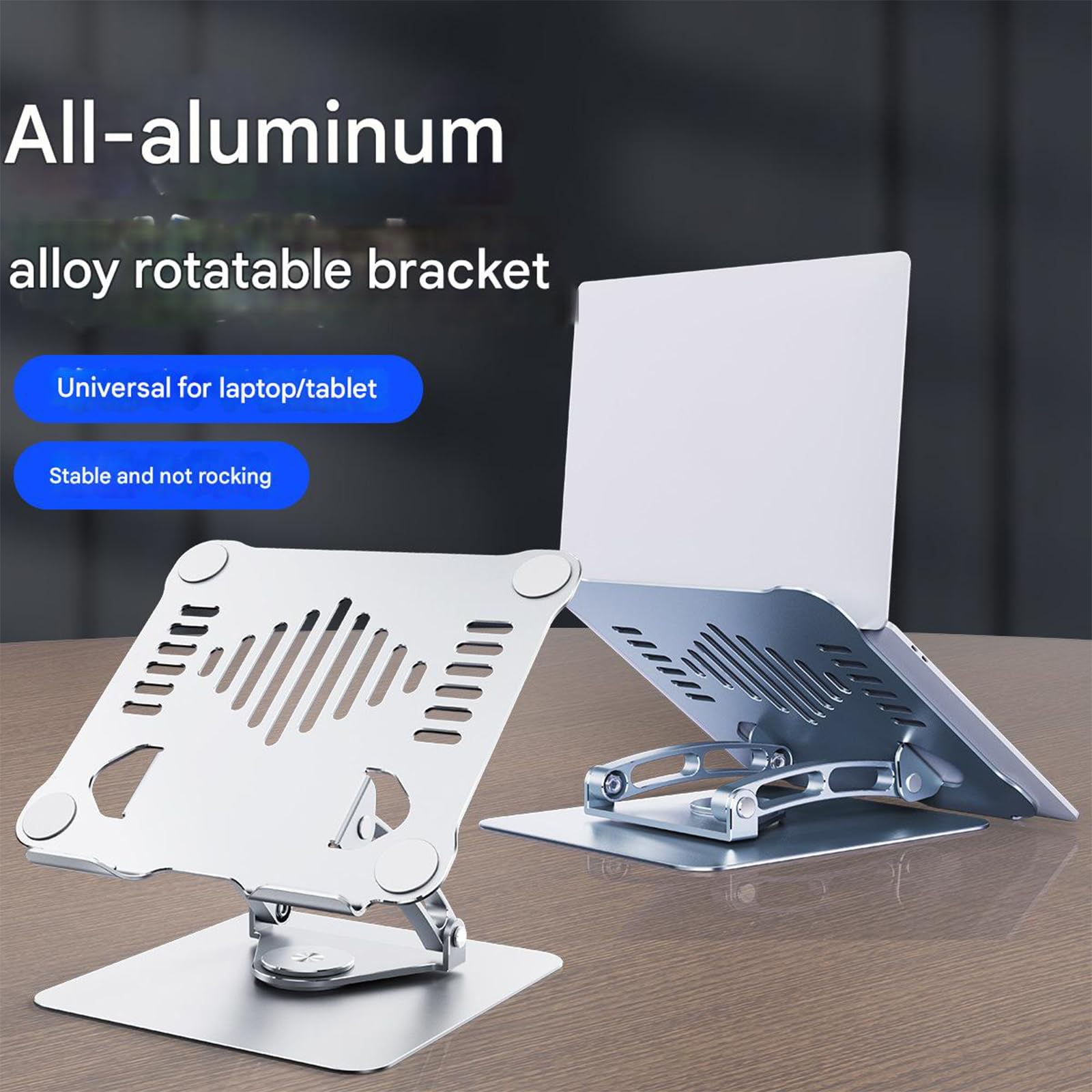 Supporto per tablet Supporto per tablet Supporto da tavolo pieghevole portatile girevole a 360 gradi per tablet Supporto da tavolo per laptop Supporto per computer regolabile