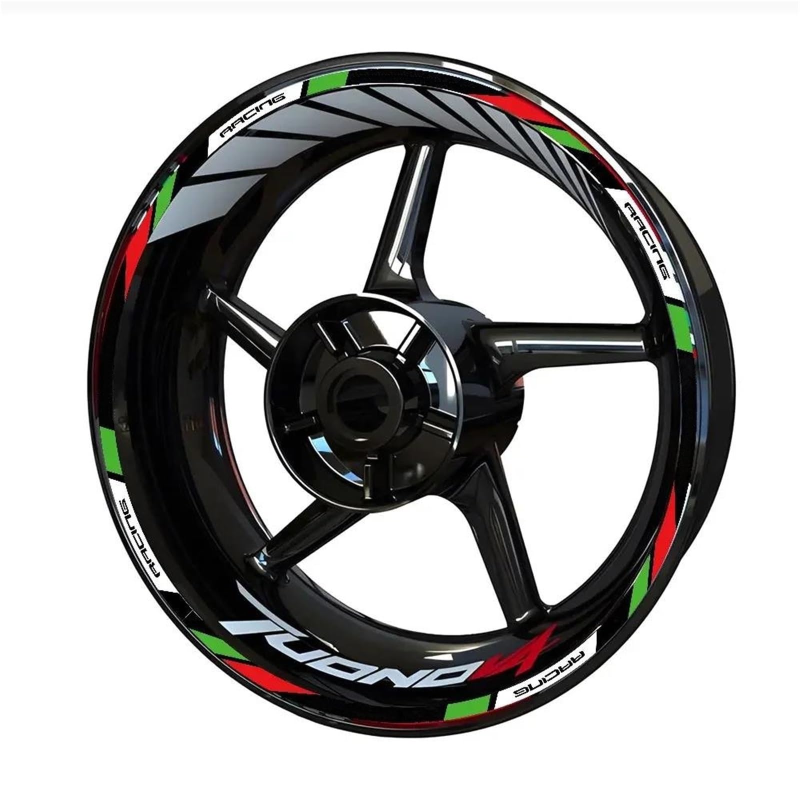 Felgenrandaufkleber Motorrad-Radaufkleber Für Aprilia Tuono V4 TuonoV4 Radaufkleber Felgen-Reflexaufkleber Radnabenaufkleber Motorrad Rad Aufkleber(Farbe 2)