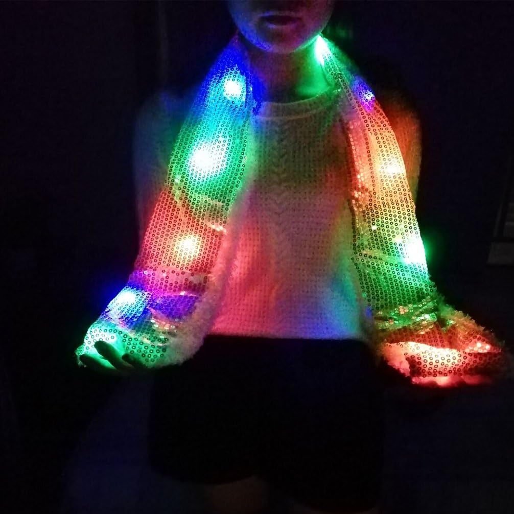 Luwint Children LED Gloves&Flashing Light Up Scarf : Toys & Games