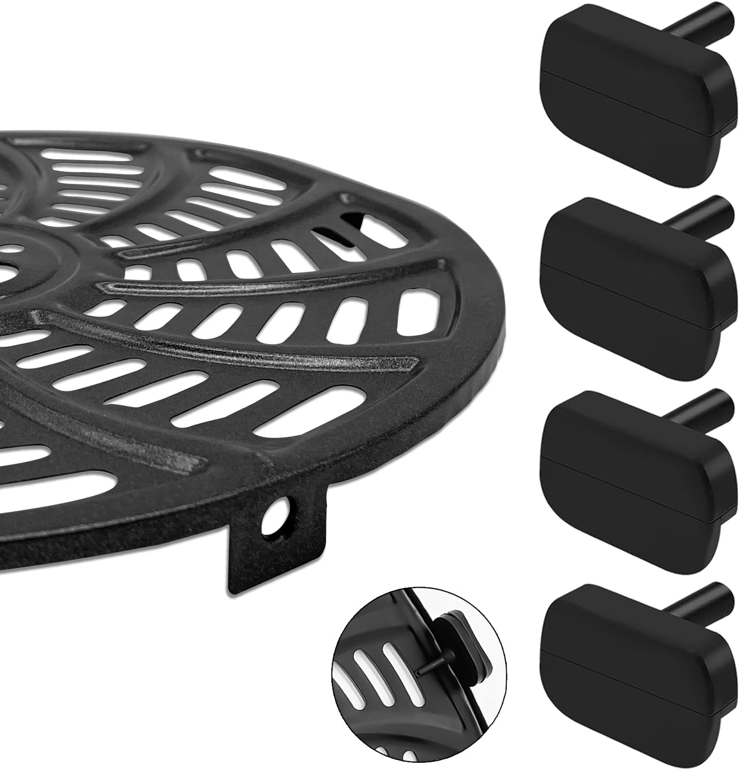 Air Fryer Rubber Feet for Gourmia GAF686 GAF798 GAF838 Air Fryer Oven etc, 4 PCS Heat Resistant Food Grade Anti-Scratch Silicone Air Fryer Replacement Parts Tabs Tips Accessories Covers
