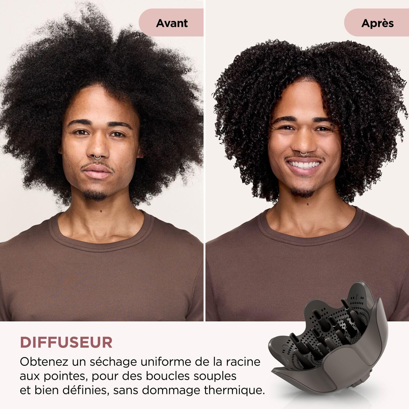 Shark sèche-Cheveux SpeedStyle Pro Flex Ultra-performant et Ultra-Rapide, 4 Embouts de coiffage, léger, ionique, sans dommage Thermique, poignée Pliable, Tous Types de Cheveux, Moka Argent HD542EU