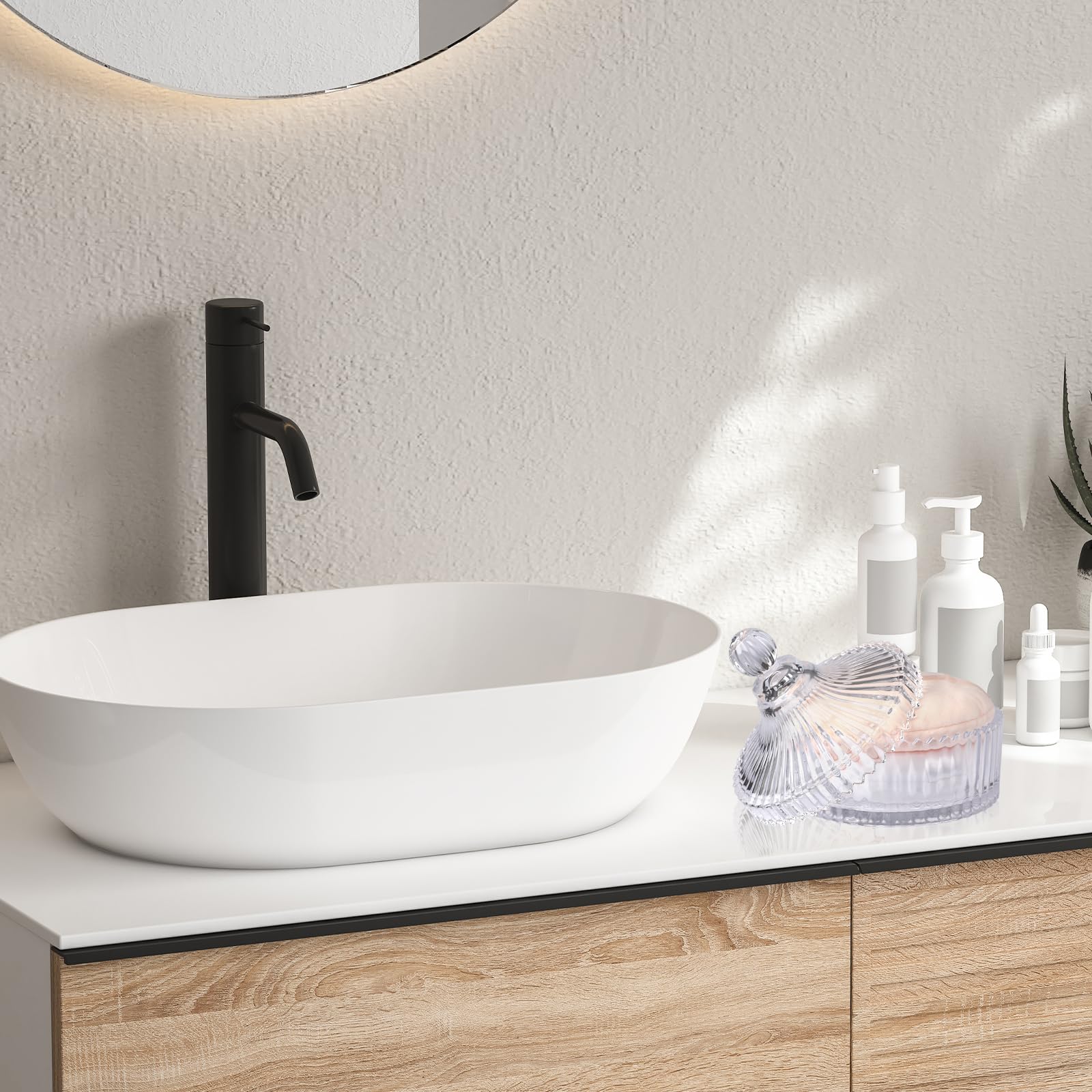 Set di contenitori per polvere in vetro, contenitore per il corpo, polvere vuota per bambini, con nappa in polvere, per il corpo, talco, polvere cosmetica per il compleanno, come regalo di