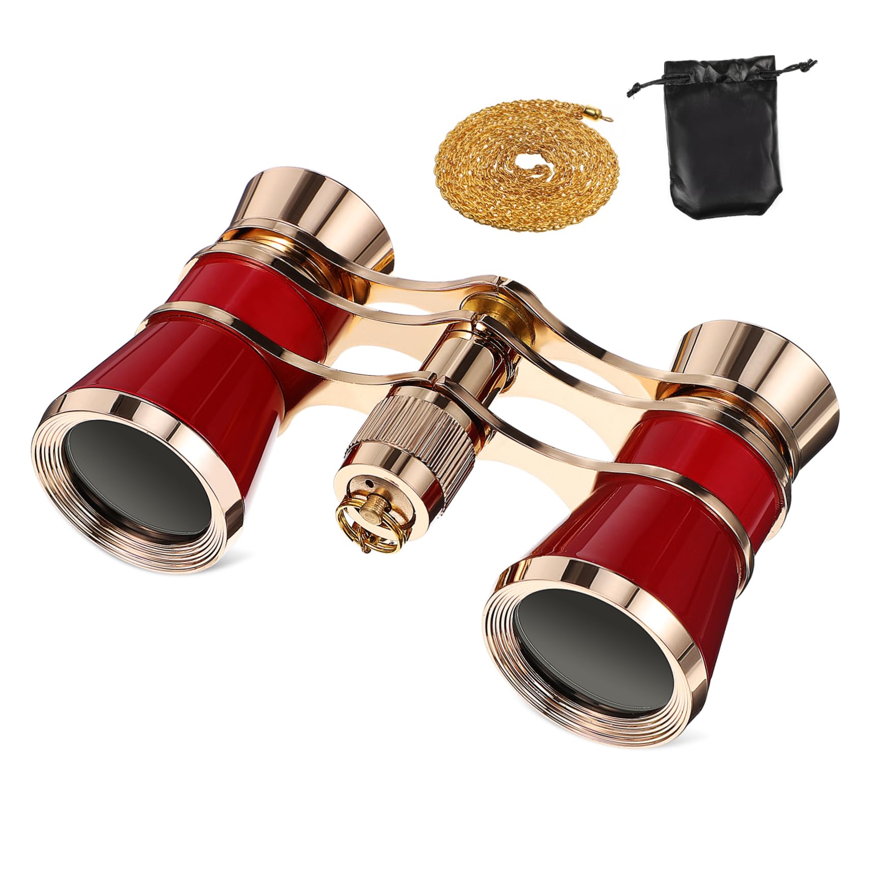 Binocolo da Teatro 3×25 in Lega di Alluminio, Stile Vintage | Set 1 Pezzo, Borsa Custodia Inclusa, per Concerti e Sportivi, Design Unico e Facile da Riporre
