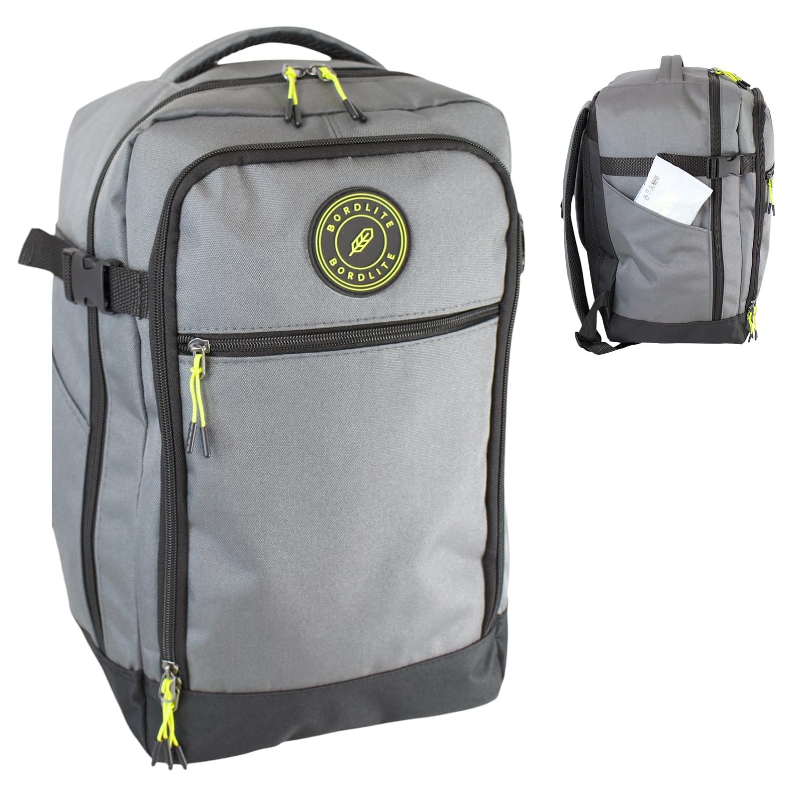 40x20x25cm Ryanair Underseat Cabin Backpack – Airline Approved Carry On Bag – Free On Board for Ryanair, easyJet, Jet2, Wizz Air – Lightweight Water-Resistant Travel Rucksack - Grey