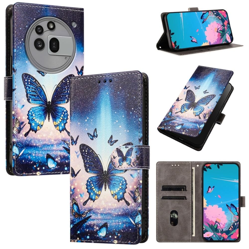 Étui Xiaomi Redmi Note 13 Pro 5G housse portefeuille papillon brillant