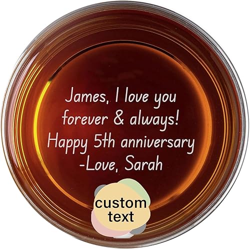 Vaso de whisky personalizado grabado en la parte inferior con escritura a mano, logotipo o texto grabado, regalo para papá, día del padre, regalo de