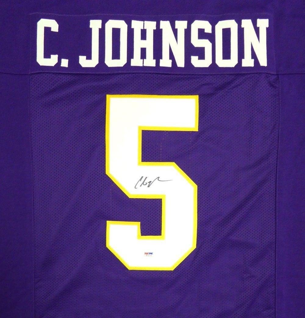 Maillot de football bleu (JSA) édition Pro signé Chris Johnson