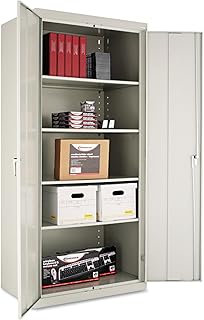 Alera CM7824LG Assembled 78-Inch High Storage Cabinet, W/adjustable Shelves, 36w X 24d, Light Gray