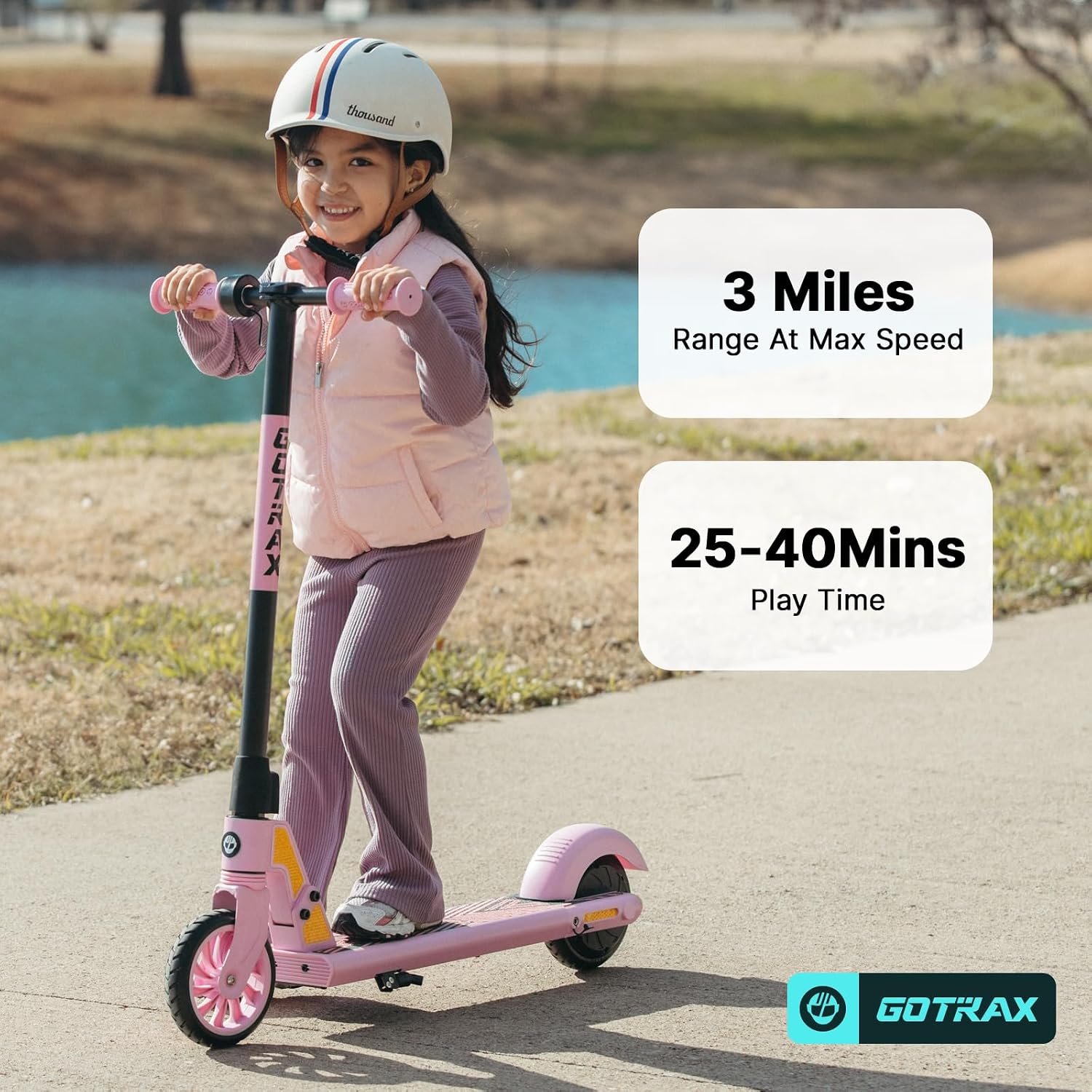 Gotrax GKS Mini Electric Scooter for Kids 6-12, Max 3.75 Miles & 7.5 Mph by 150W Motor, 6'' Wheel, Thumb Control Easy to Ride & Assemble