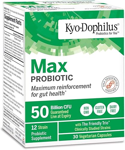 Kyo-Dophilus Max Probiotics, 30 cápsulas vegetarianas