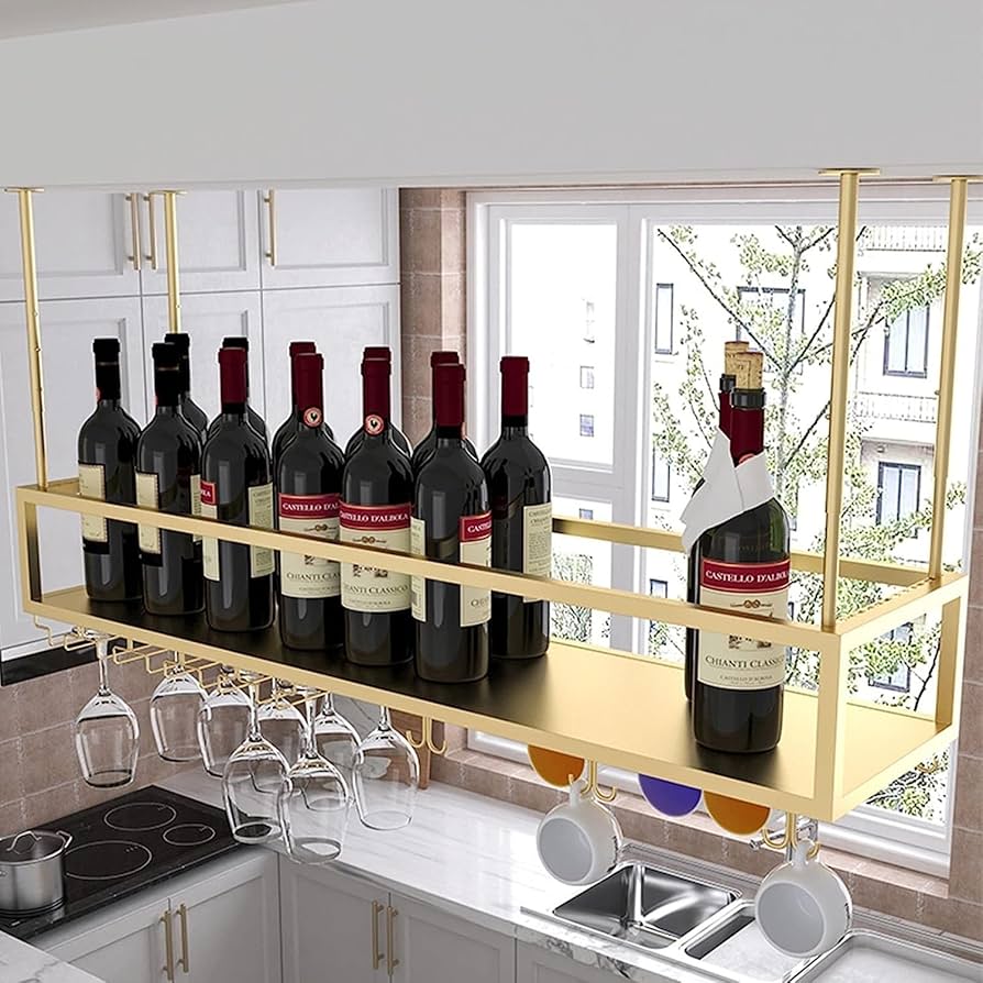 金属製ワインラック ブドウのモチーフ 5 傾斜のあるクロームメッキ金属製のぶどうワインボトル