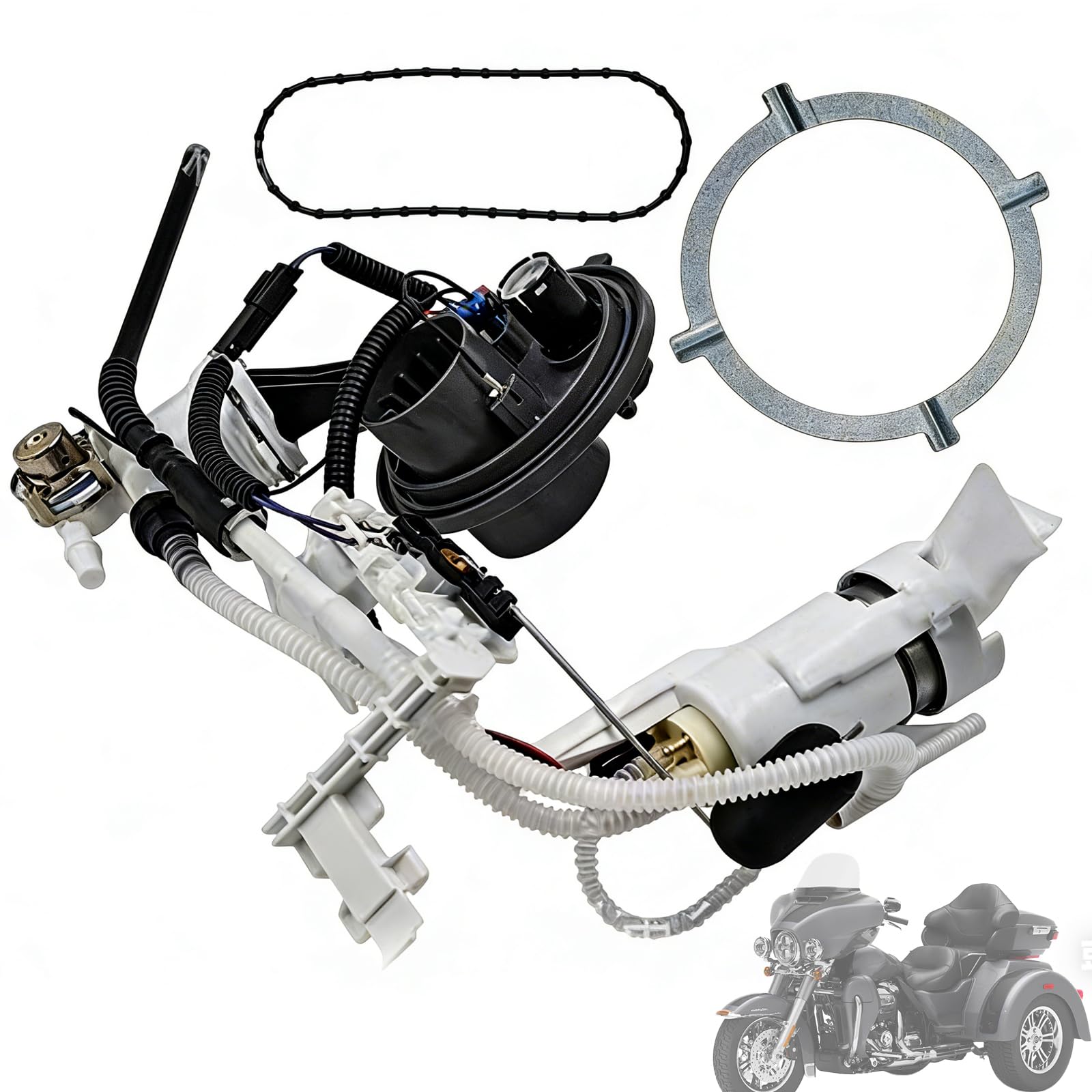 Photo 1 of 75069-08D Electric Fuel Pump Module Assembly Compatible with Harley-Davidson Electra Glide/Street Glide/Road Glide 2008-2022,Tri Glide 2009-2022,Ultra Limited 2018-2019 Replace 6290808 6135608