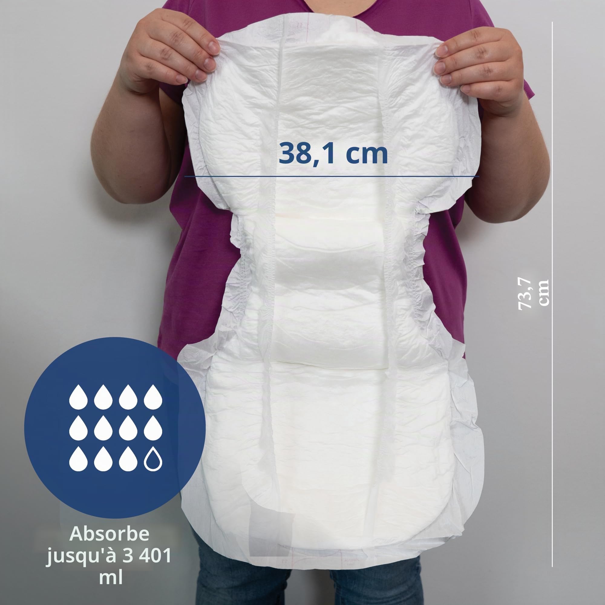 ABENA San Premium Lot de 21 serviettes d'incontinence pour homme et femme, respirantes et confortables, absorption rapide, forme discrète et efficace pour homme/femme – Premium 11, absorption de 3400
