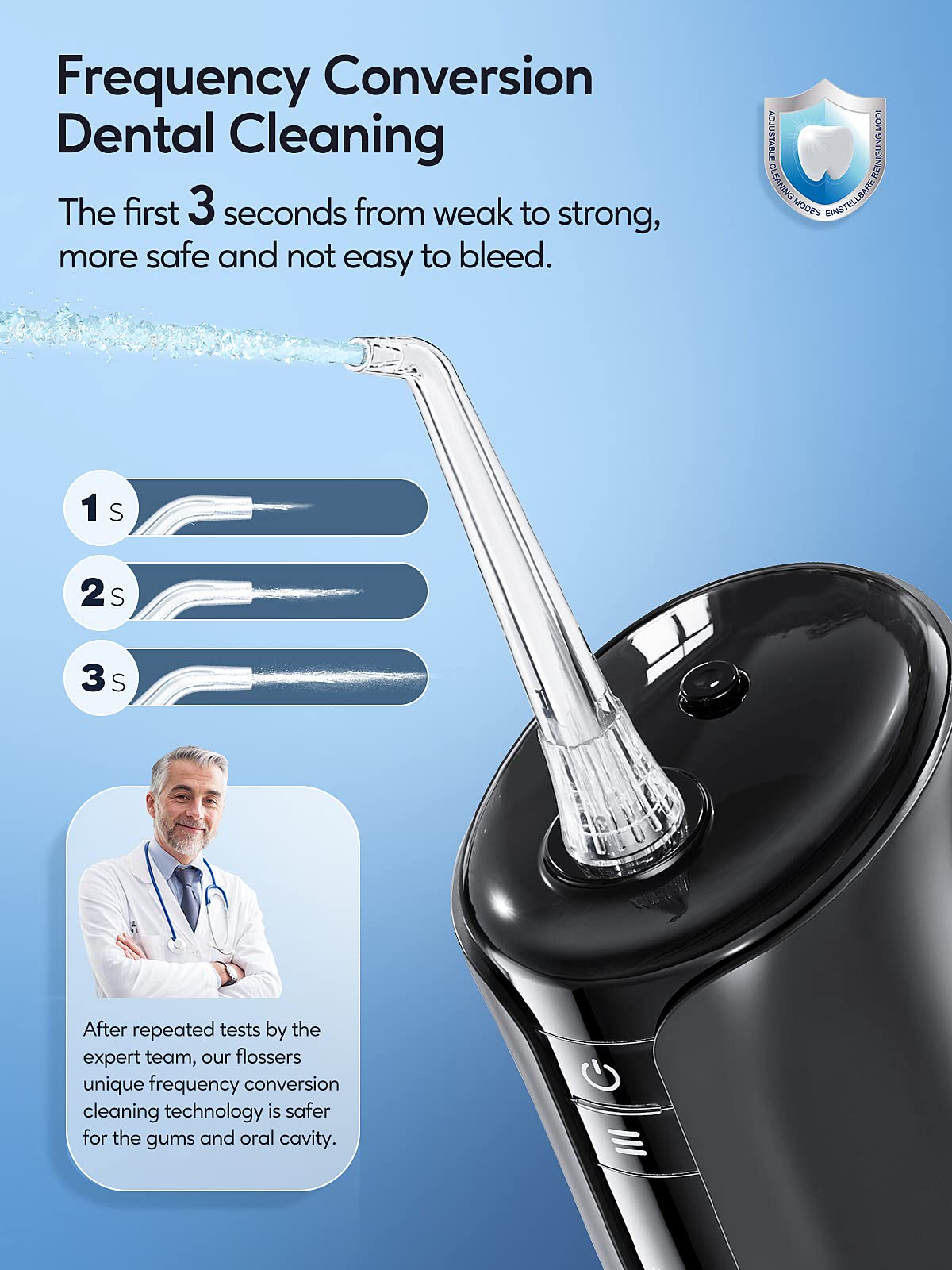 Flossing Machine Water Dental Flosser Teeth Pick: Portable Cordless Oral Irrigator with ...