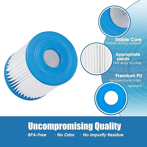 Miniatura 7 de Reemplazo de filtro de piscina tipo I para bombas de filtro de 300330 galoneshora58093Summer Waves P53RX0330000P53FX0330000-6 unidades