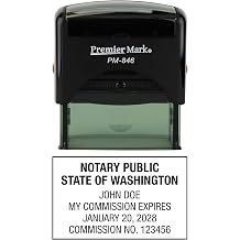 Washington Notary Self-Inking Rubber Stamp - Meets State Specifications