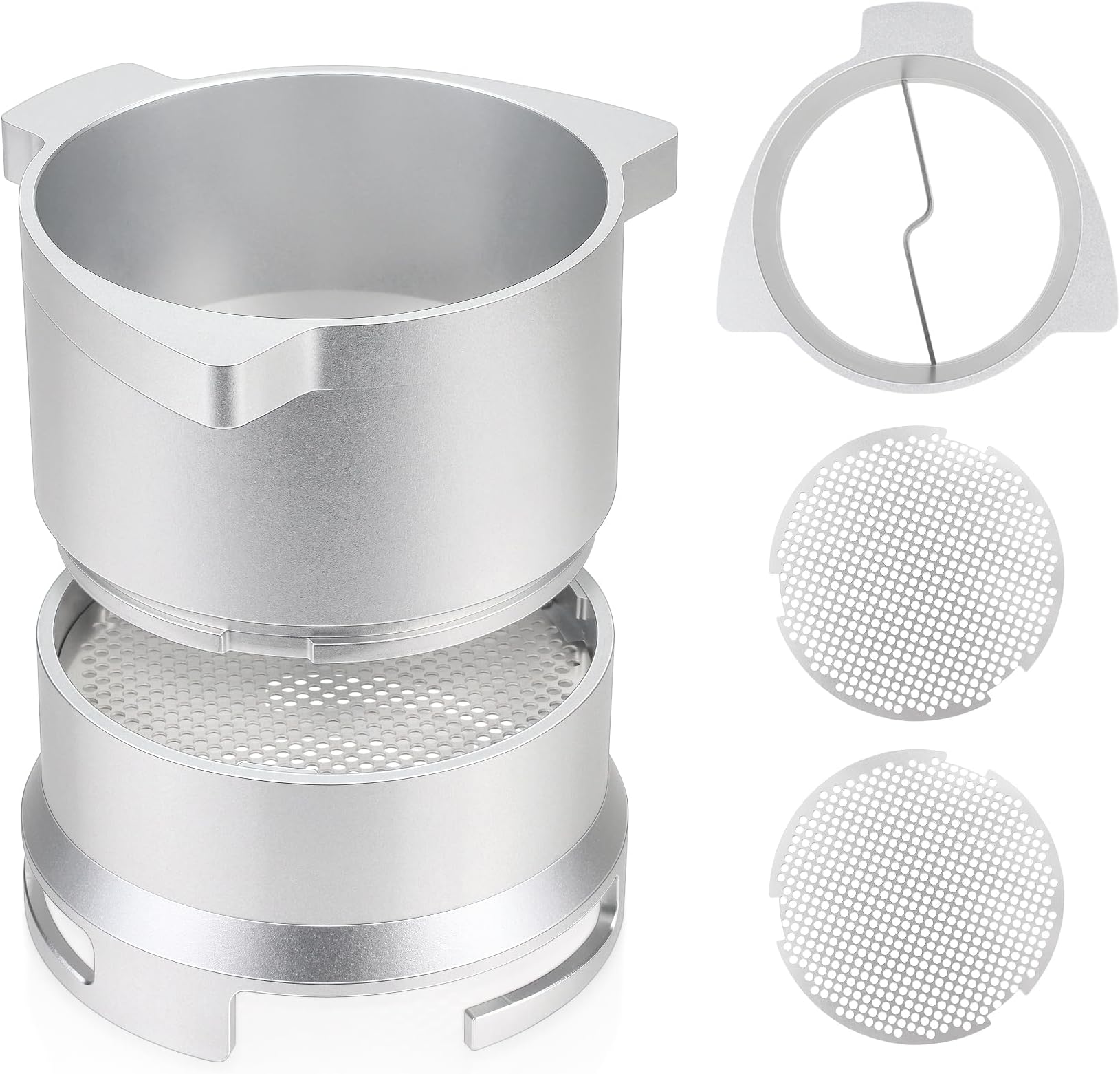 FIRJOY54mm Espresso Dosing Funnel for Breville Barista Portafilters Hands-Free (WDT Funnel - Sliver)