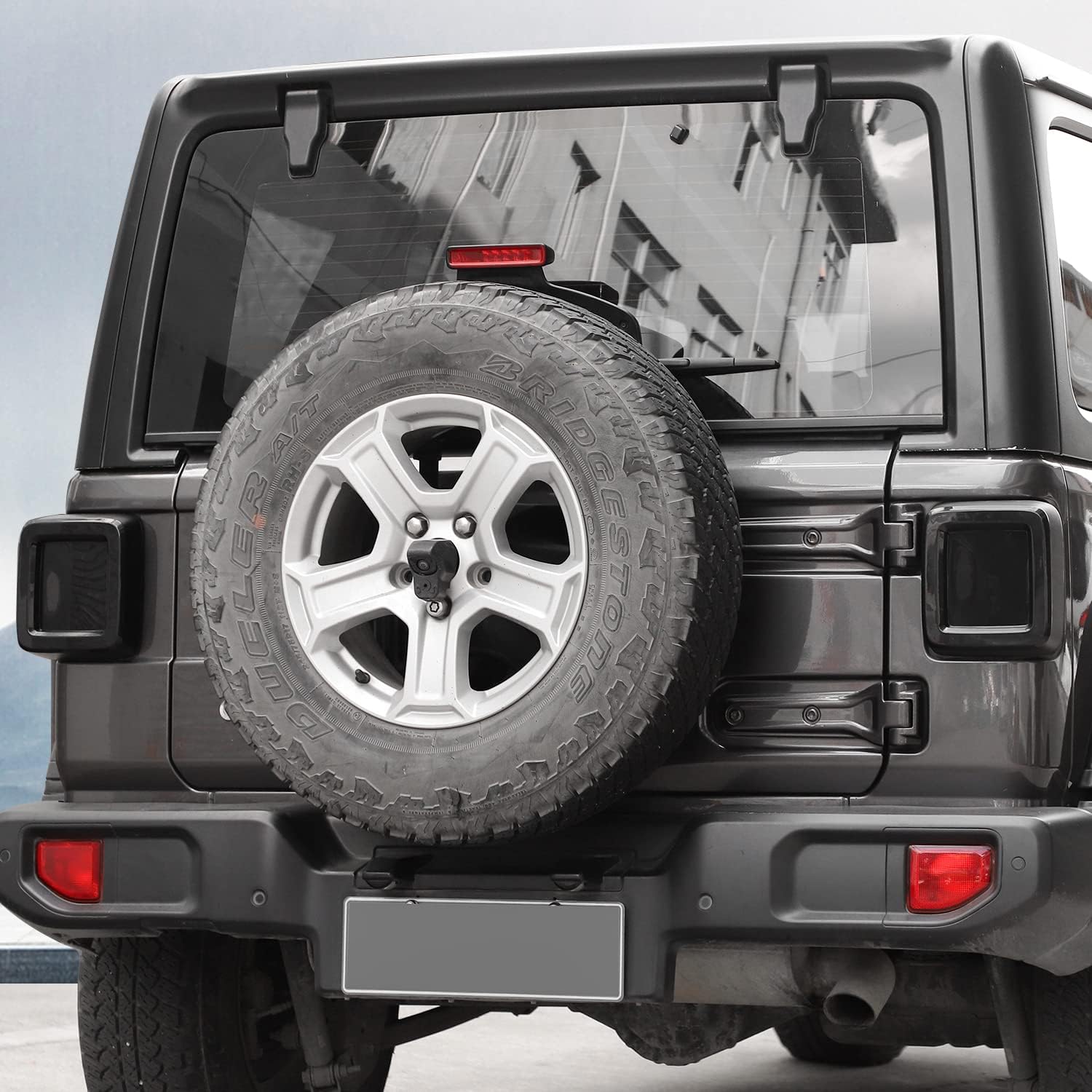 JL Tail Light Lamp Covers, Smoked Rear Light Guards Compatible with Jeep Wrangler JL 2018-2025 (Fit for Halogen Lamp Version)