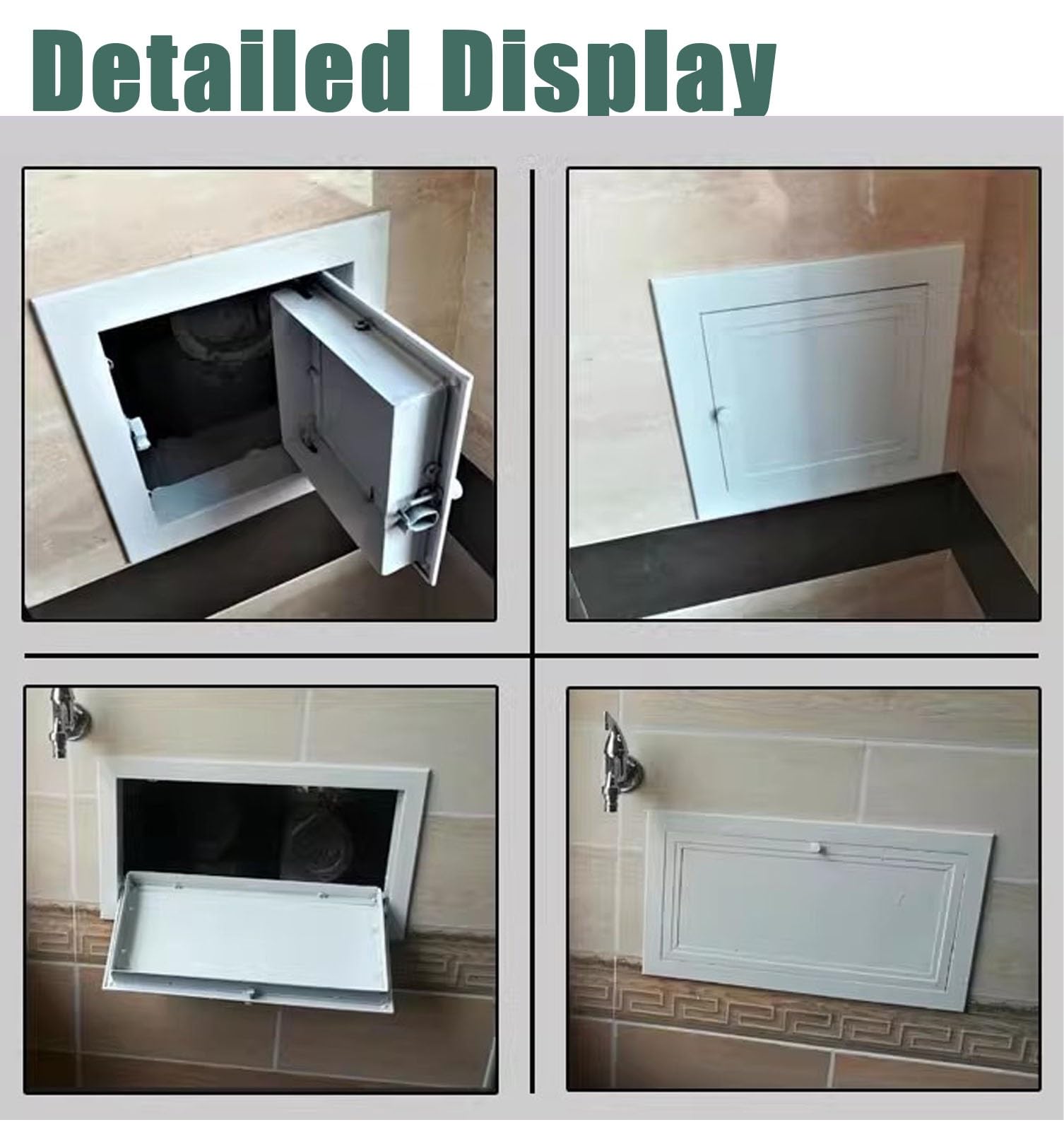 Copertura per pannello di accesso al muro a secco, porta di ispezione idraulica con sportello di facile accesso con valvola bianca per manutenzione e riparazioni rapide