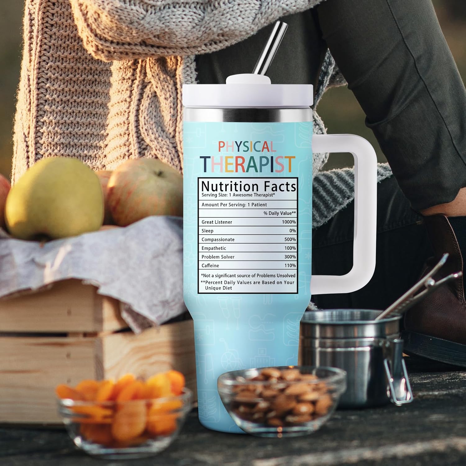 Physical Therapist Gifts for Women Men, Physical Therapy Month Gifts, PT Gift, 40oz Stainless Steel Tumbler - Image 7