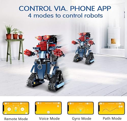 Miniatura 4 de Kit de construcción de robot STEM, control remoto anysun y control por aplicación, kits de ciencia de robots educativos para niños de 8 a 12 años,