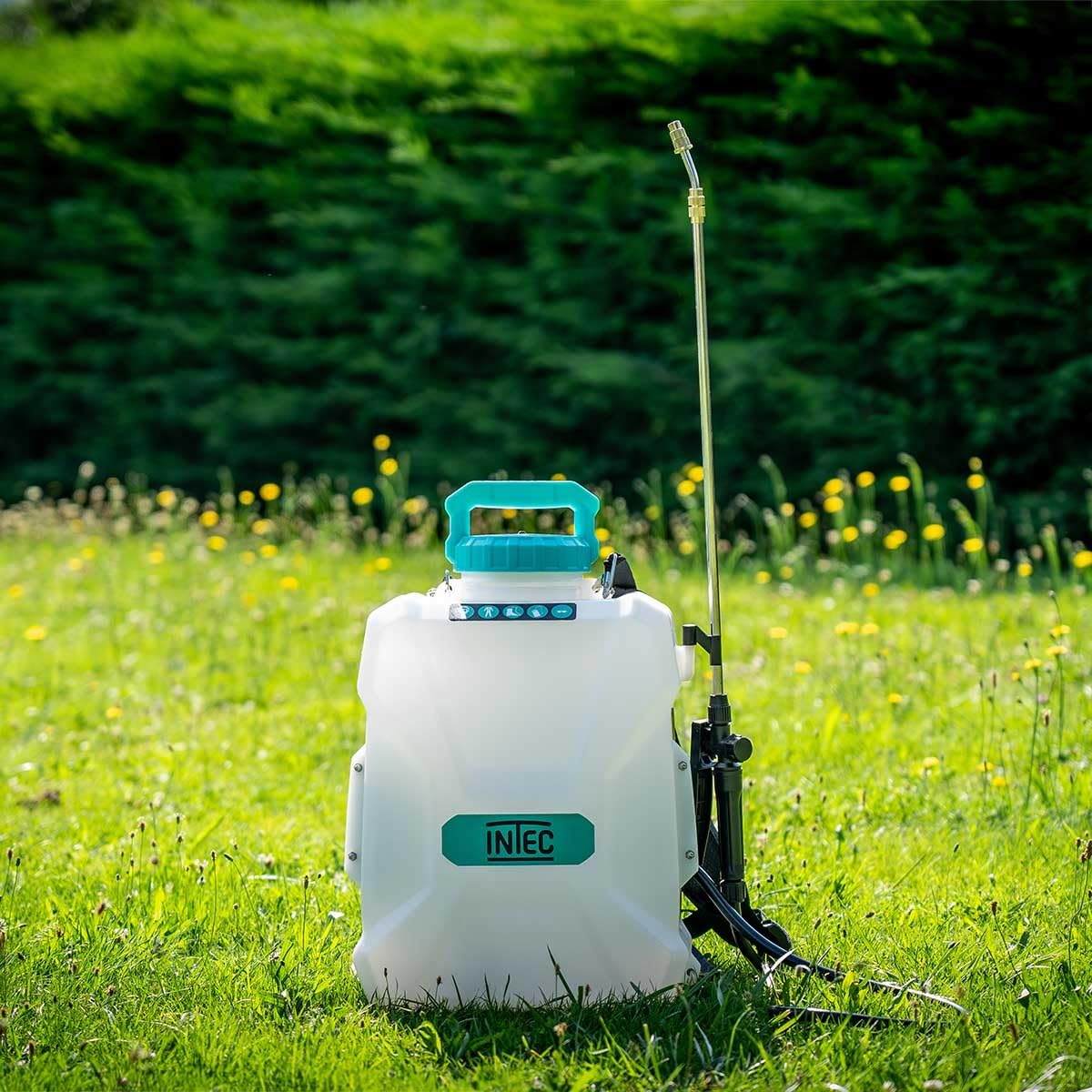 INTEC - Pulvérisateur Electrique à Batterie 20V Lithium 4.0Ah Pulvérisateur Jardin 12L 2 Lances Fibre et INOX + 4 Buses