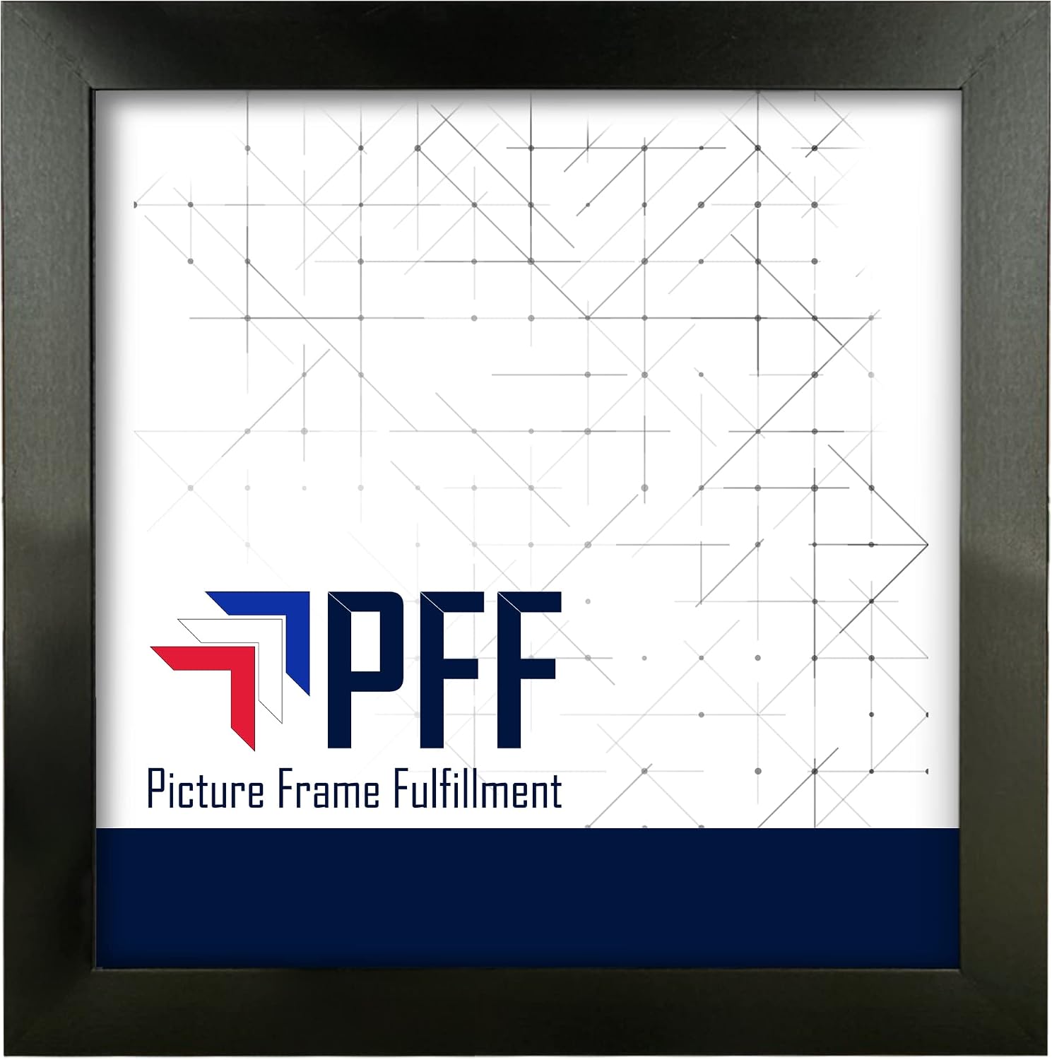 PFFO 27x27 Picture Frame, 1.25" Matte Black Style, Clear Plexiglass, Strong Backing, Wall Hanging Hardware Included – Display for Puzzles, Art, Posters, or Pictures