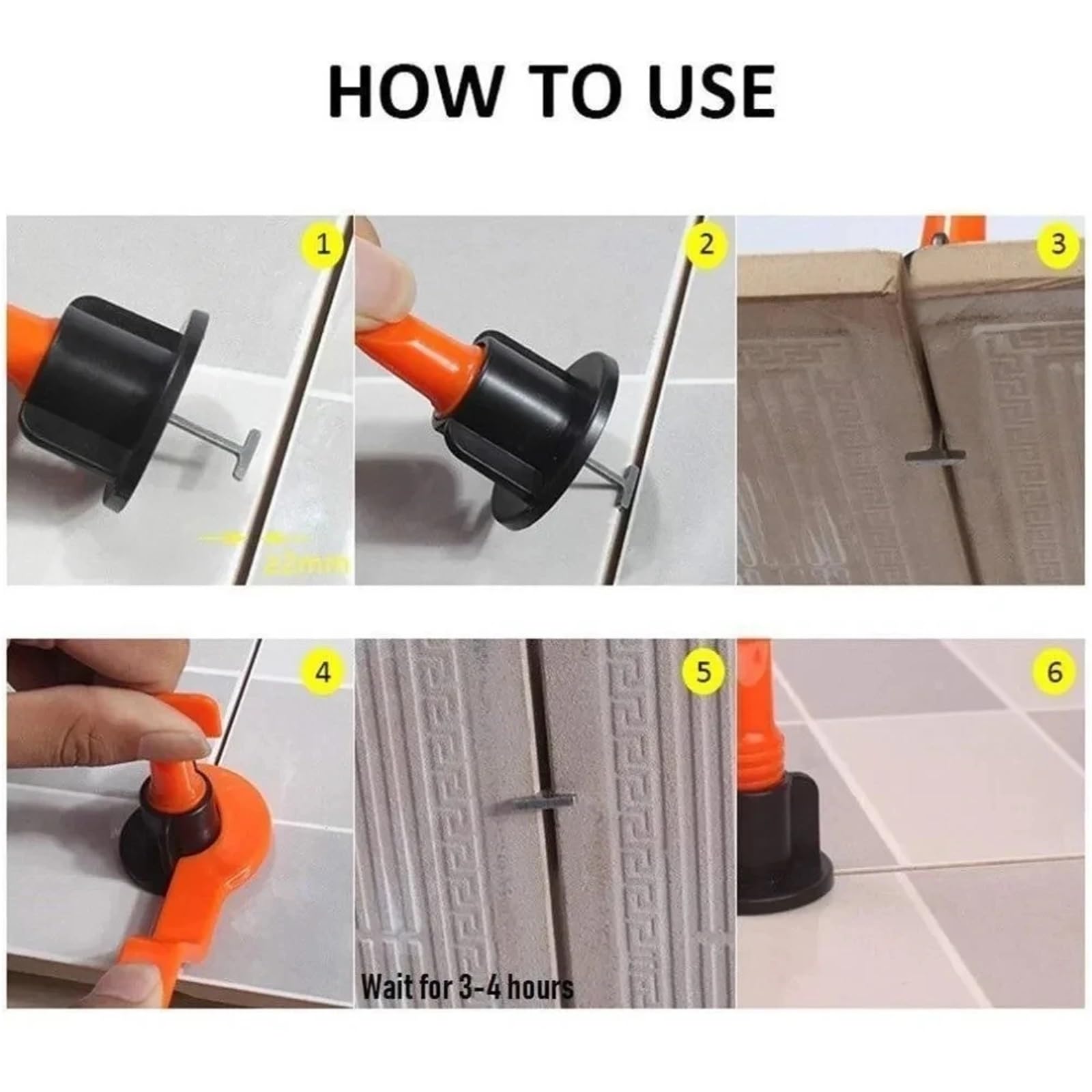 604 pezzi Sistema di livellamento for piastrelle, distanziatori for, cunei livellatori for pareti, for pavimenti, da parete riutilizzabili Per Piastrelle