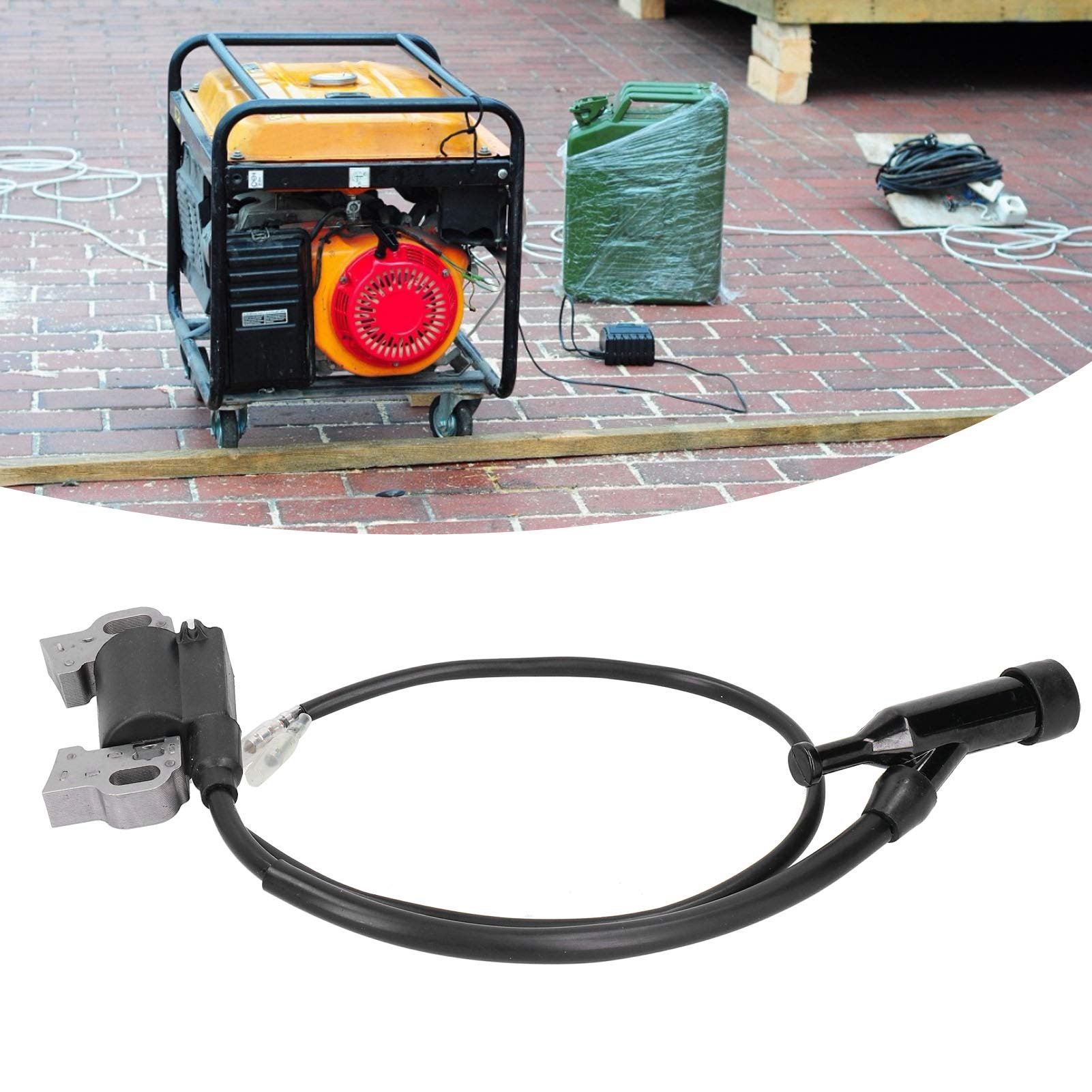Qcwwy Bobine d'allumage de générateur, pièce de bobine d'allumage de générateur d'essence accessoire d'assemblage de module de bobine d'allumage de moteur pour 188F/190F/GX390/GX420 5/6,5/8KW